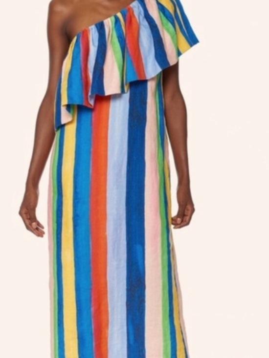 Mara Hoffman Dresses & Skirts - Rare Mara Hoffman One Shoulder Rainbow Stripe Dress Size/4 ,NWT